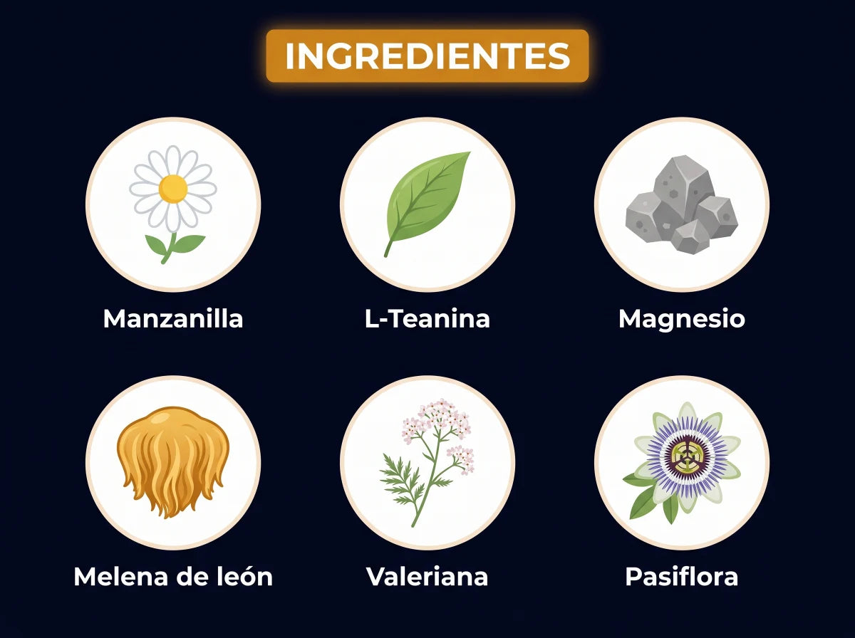 0% melatonina, 100% natural. Esto es lo que lleva.