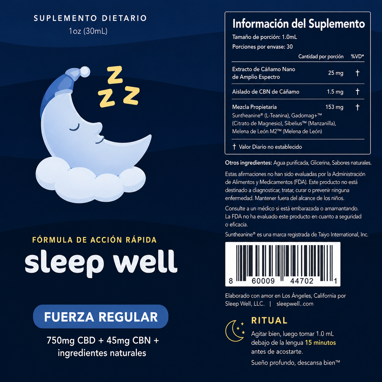 Gotas Naturales para Dormir (Concentración Regular)