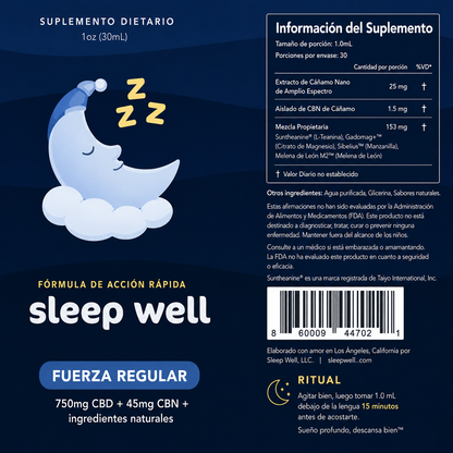 Gotas Naturales para Dormir (Concentración Regular)